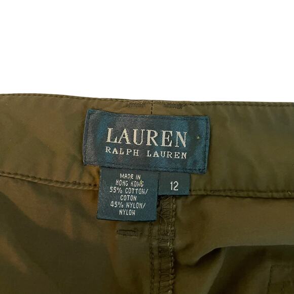 Lauren Ralph Lauren‎ Sage Green Parachute Cargo Pants - Picture 6 of 9